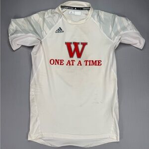 Adidas Football Practice Jersey Mens Large White Short Sleeve